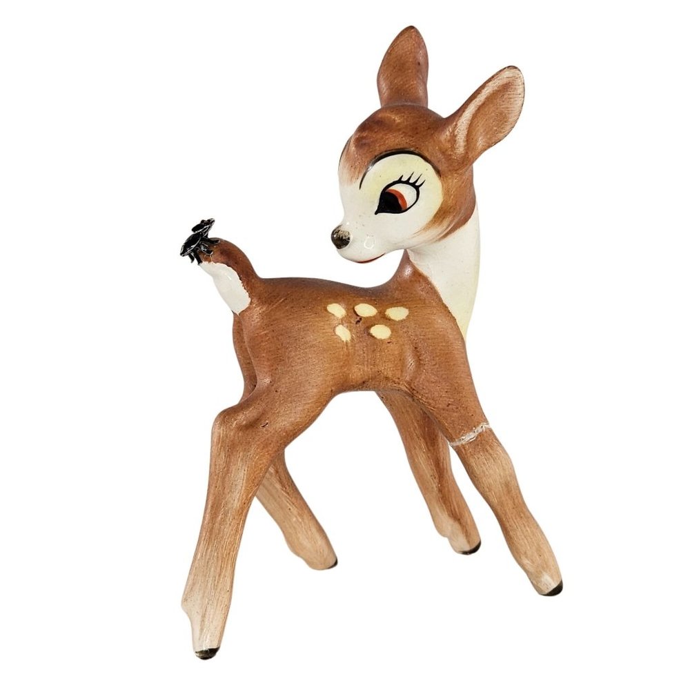 Vintage Goebel Disney Bambi Figurine Bug On Tail *Repaired*